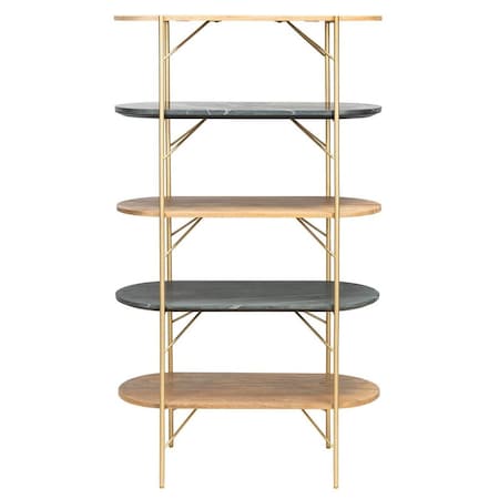 Safavieh Lawson Marble Bookcase, Natural & Black SFV5734A-2BX